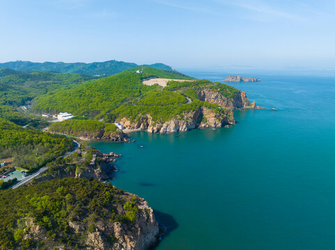 辽宁大连滨海路春季海滨风光