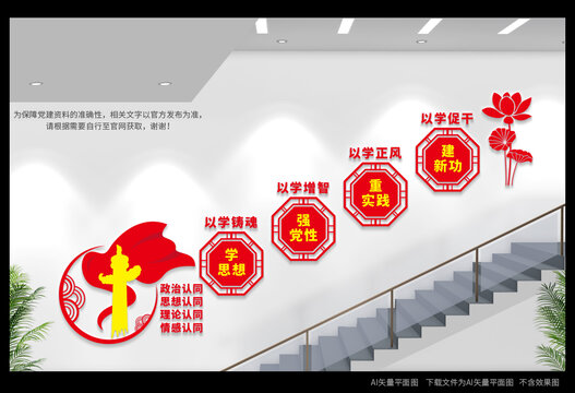 樓梯間學(xué)思想主題教育