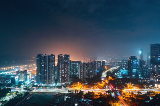 深圳市城市天际线摩天大楼