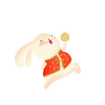 跳起來(lái)的兔子
