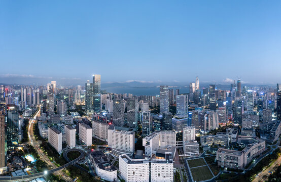 深圳南山粤海街道夜景