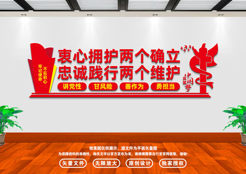 兩個(gè)確立文化墻