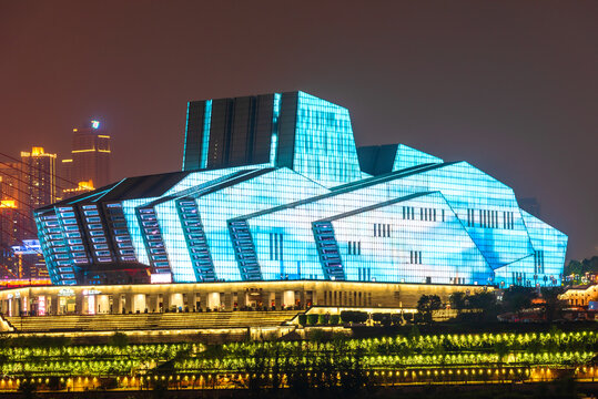 重庆江北大剧院夜景