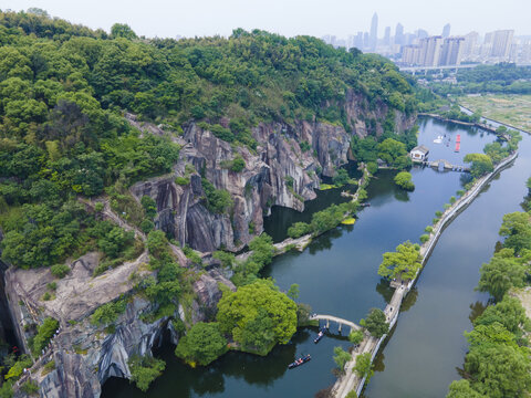 绍兴东湖景区航拍