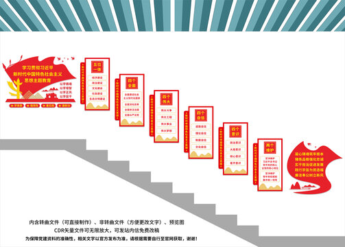 党建楼梯文化墙