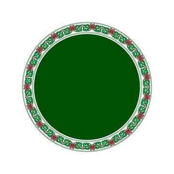 傳統(tǒng)圓青花矢量
