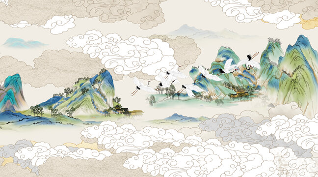新中式山水畫