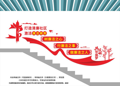 社區(qū)廉政樓梯文化墻