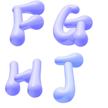 FG奶油个性手写大写字母