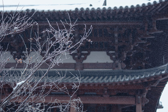 古建筑雪景