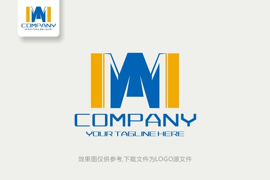 IM蓝色创意简约LOGO