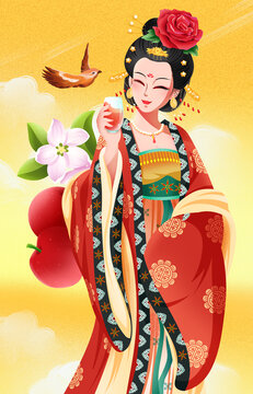 貴妃形象插畫