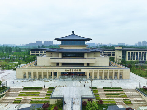 航拍陕西考古博物馆
