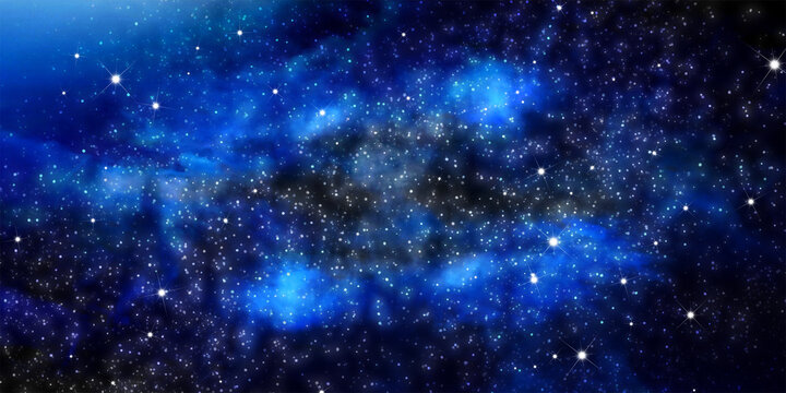 藍色夢幻星空背景