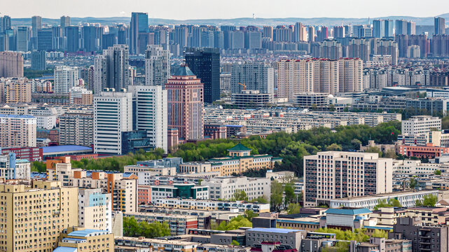 中国长春城区建筑景观