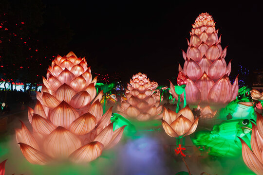 四川自贡国际恐龙灯会景观