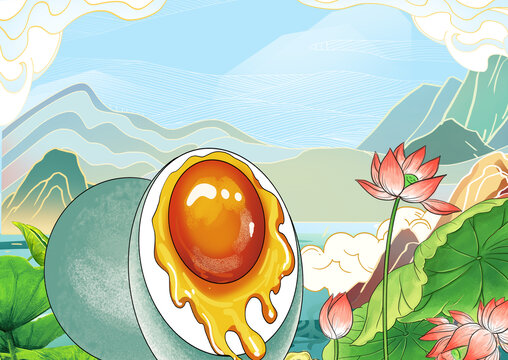 咸鴨蛋插畫