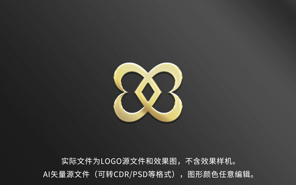 蝴蝶心連心LOGO標(biāo)志設(shè)計(jì)