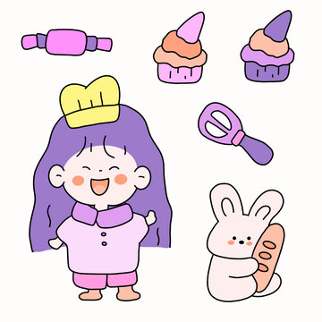 做美食手帳描邊貼紙