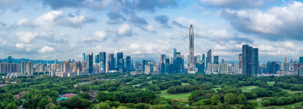 深圳中心区全景天际线