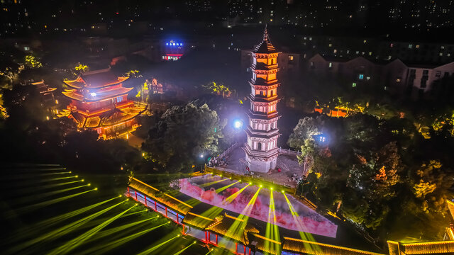 九江锁江楼夜景