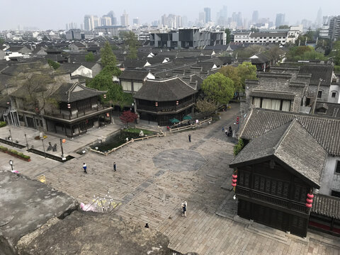 南京古城鸟瞰图