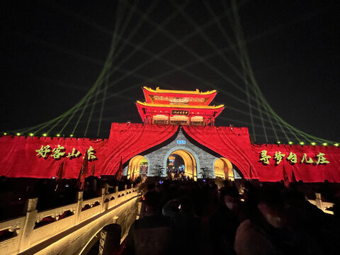 台儿庄古城夜景