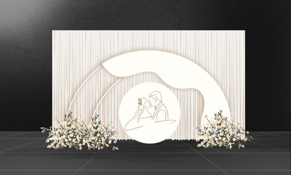香檳色婚禮合影區(qū)