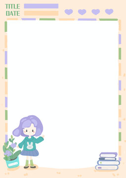 紫發(fā)少女拍紙本