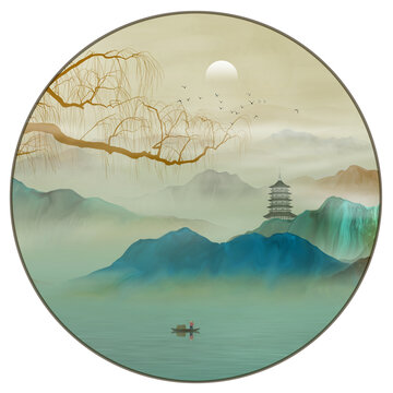 青綠山水國(guó)畫(huà)