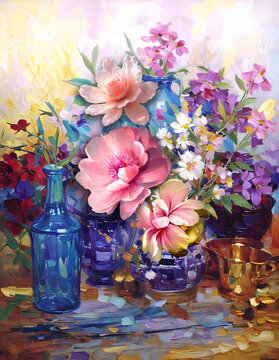 油畫花卉