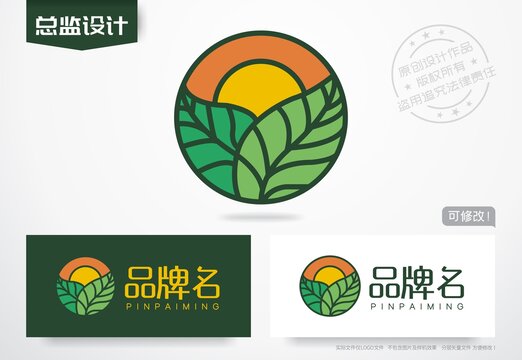 农场logo绿植果园生态园