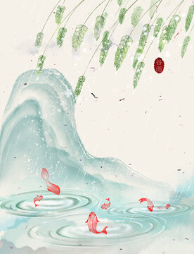24節(jié)氣插畫谷雨