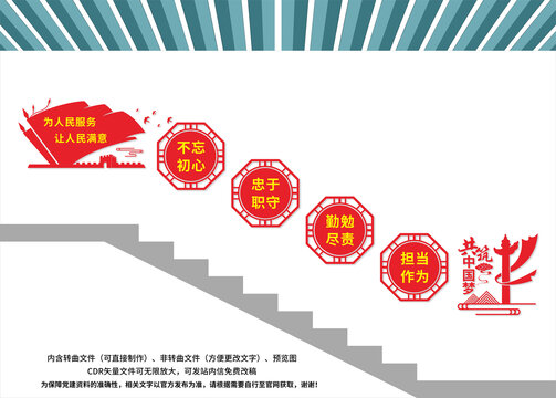 党建楼梯文化墙