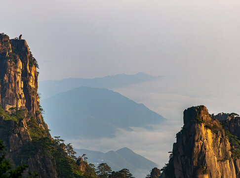 黄山猴子观海