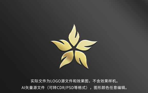 火焰树叶羽毛LOGO标志