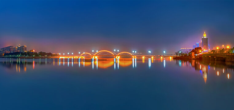 宜兴世纪大桥夜景全景图