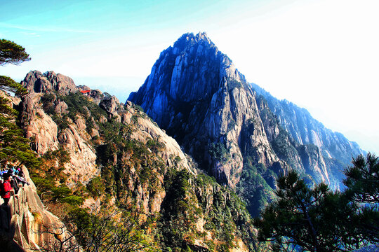 黄山远眺黄山美景