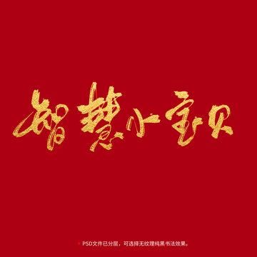 智慧小寶貝書法毛筆字設(shè)計(jì)