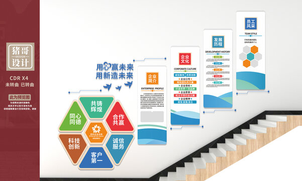 企業(yè)樓梯文化墻