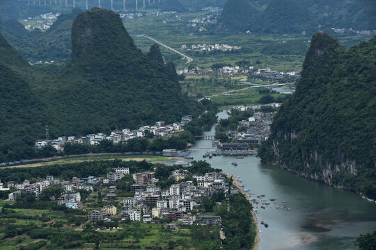 桂林阳朔兴坪老寨山大面山