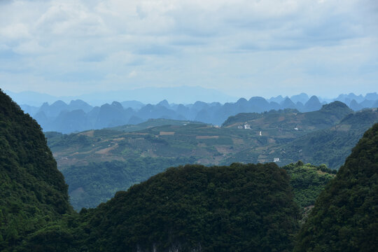 桂林阳朔兴坪老寨山大面山