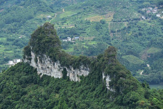 桂林阳朔兴坪老寨山大面山