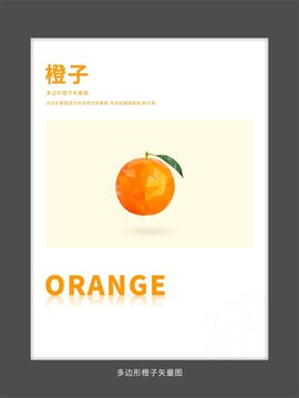 橙子多边形图案