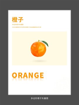 橙子多邊形圖案