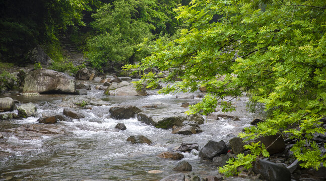 山间溪流