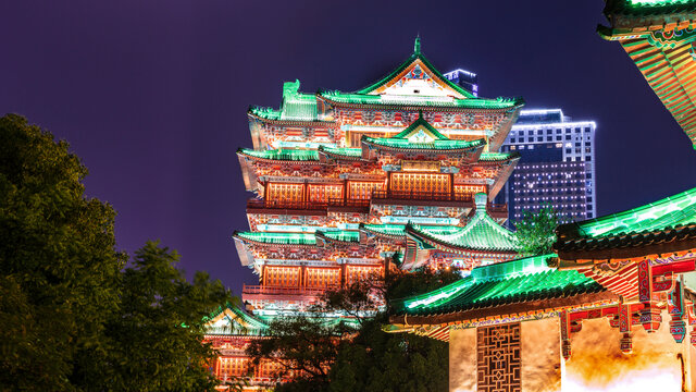 江西滕王阁夜景