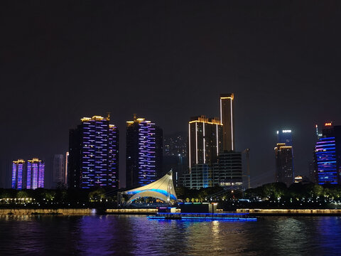 橘子洲夜游夜景