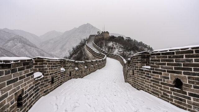 水长城雪景