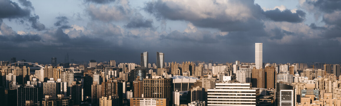 徐家汇日出全景